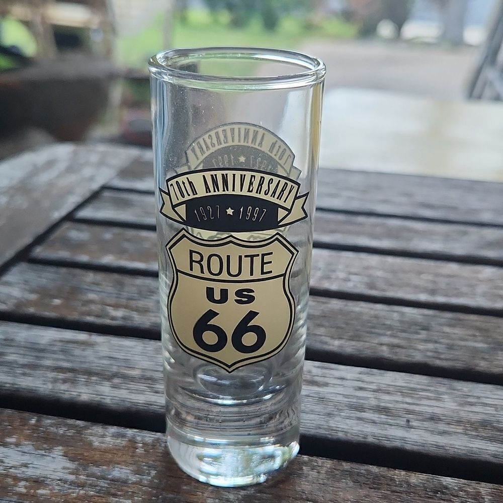 Route 66 The Mother Road 70th Anniversary Tall Shot Glass